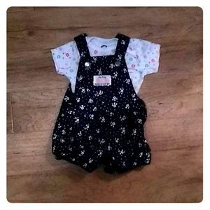 3 months overall shorts style and onesie